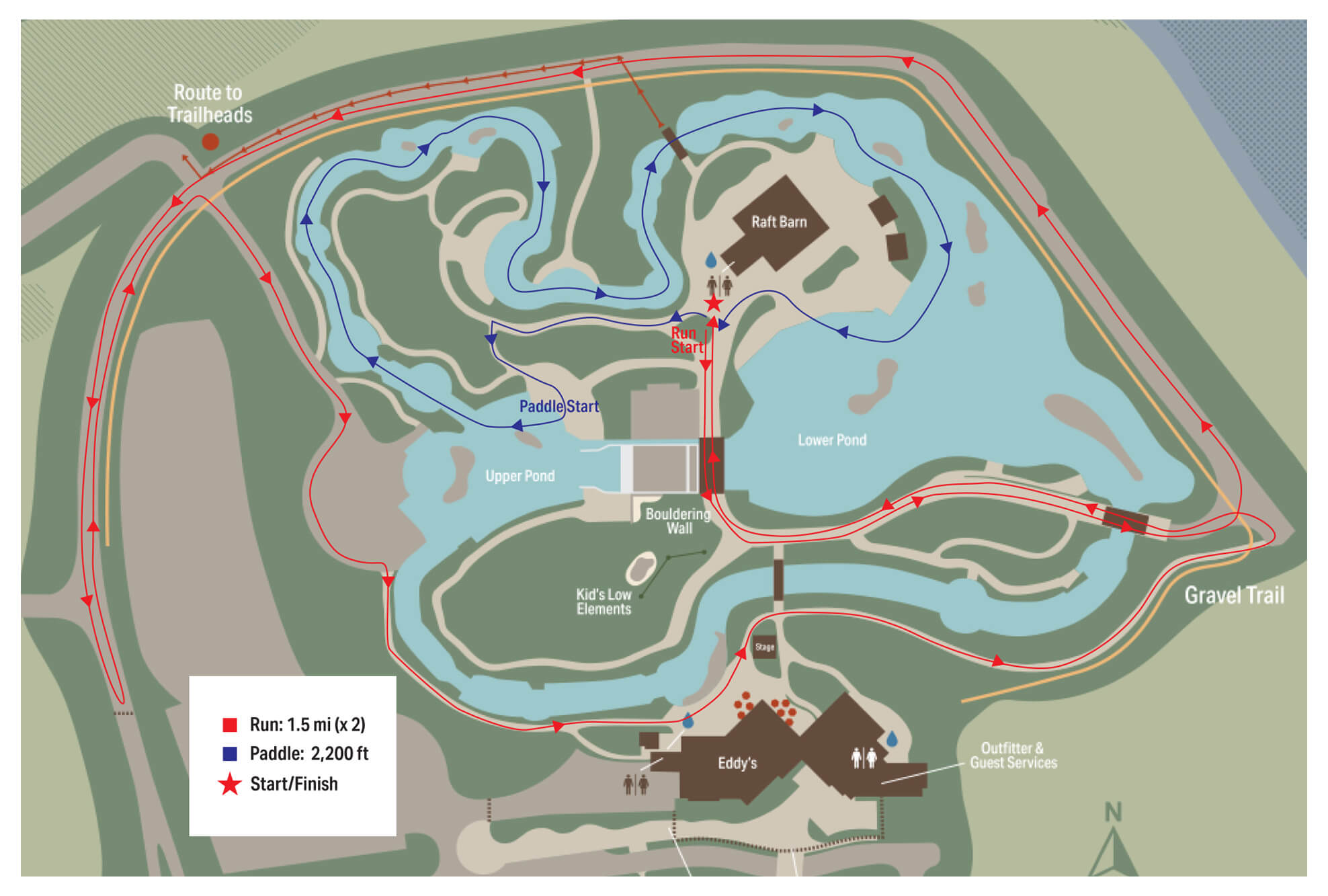 Run Paddle Run Race Map